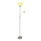 Simple Designs Brushed Nickel Floor Lamp with Reading Light LF2000-BSN - alternate 7